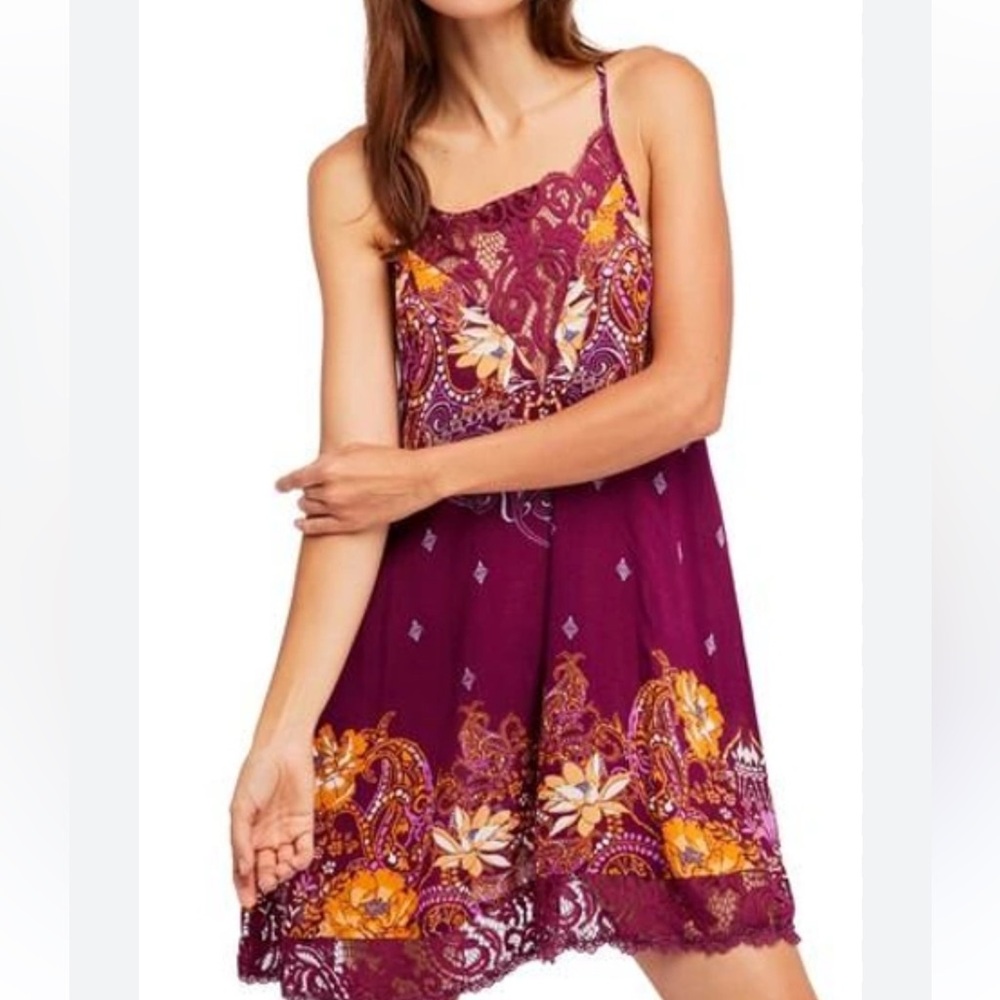 Free People Burgundy Dress
